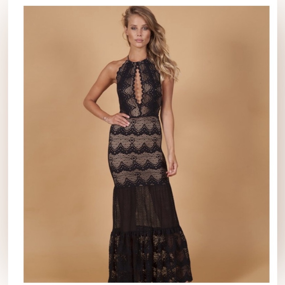 Nightcap Dress Belle Nuit Halter Gown, Black, Size M, NWT - Picture 2 of 16